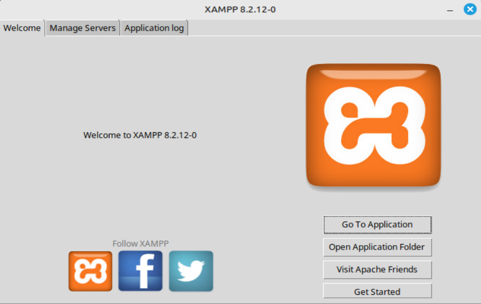 Bienvenida Panel de Control XAMPP